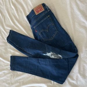Levi’s 711 Skinny Distressed Jeans